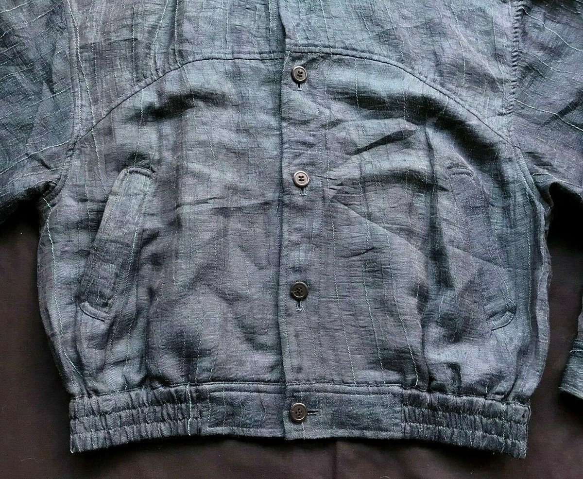 H.L Henri Luc Chapuis Green Blue Shine Jacket Relaxed Fit Elastic waist 90s | eBay H.L Henri Luc Chapuis Green Blue Shine Jacket Relaxed Fit Elastic waist 90s | eBay