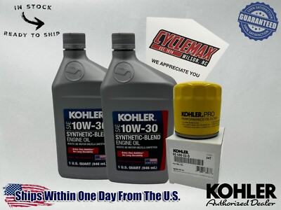 #ad #ad Cyclemax 10W 30 Semi Synthetic Oil Change Kit fits Kohler Lawnmower Engines $35.52