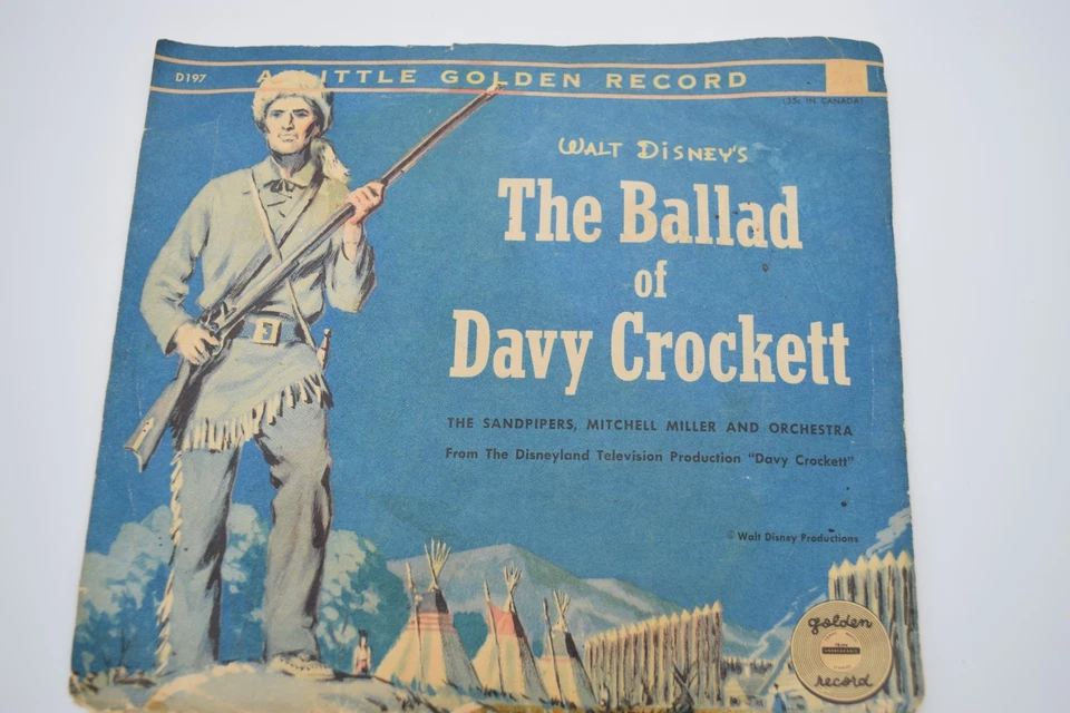 LOT  3 VINTAGE GOLDEN RECORD 45/78 DAVY CROCKETT LITTLE LULU ON TOP OF OLD SMOKY Foto 4 de 4