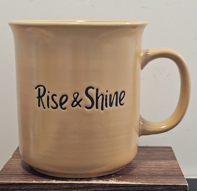 Gibson Home Yellow ''Rise & Shine'' Large Ceramic Coffee Mug