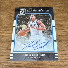 Panini 2016-17 Donruss Optic Signature Series Justin Anderson Auto #50 Mavericks