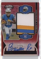 2024 Certified Freshman Fabric Mirror Signatures Red /199 Brenden Rice Auto ms9