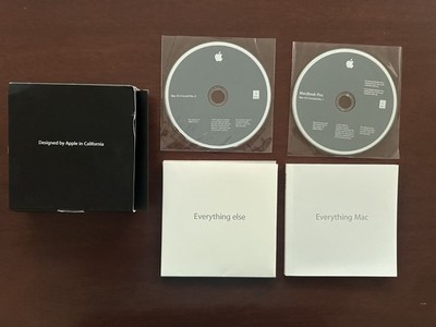 MacBook Pro Mac OS X Install Discs 1 & 2 Version 10.5,  2007,  w/Manual in Box