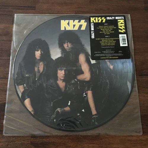KISS Crazy Nights Picture Disc Pic Lp w/Hype Sticker 8329031Q1 1987