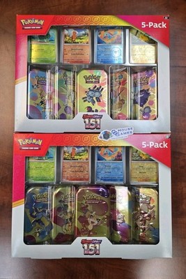 Scarlet & Violet 151 Mini Tin 5-pack Costco Bundle All 10 Tins