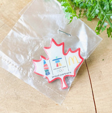 2010 Vancouver Winter Olympics McDonalds Proud Partners Pin Coca Cola Leaf NEW