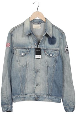 Levis Jacke Herren Anorak Jacket Kurzmantel Gr. M Baumwolle Hellblau #29hu291