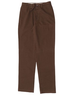 Sisley Herren Straight Chino Hose IT 46 Small W30 L34 Khaki Baumwolle BB08
