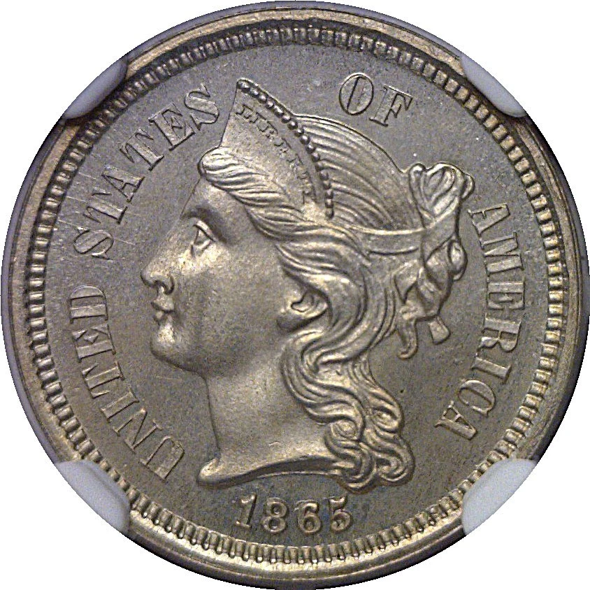 1865 Nickel Three Cent NGC PF-66 CAC - Image 2 of 3
