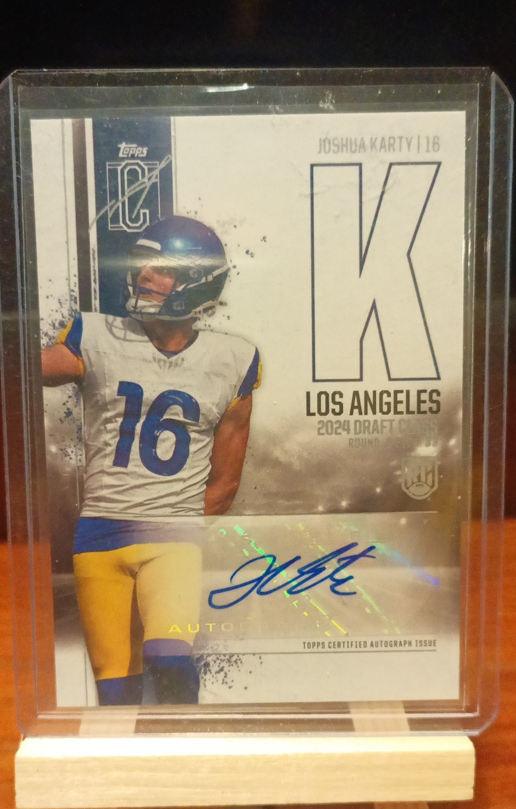 Joshua Karty Wild Card Auto Mania American Football Hobby Autographs #JK Base