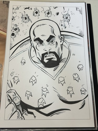 LUKE CAGE POWER MAN MARVEL COMICS Chris McJunkin 11x17 Original Art 2026 SALE!