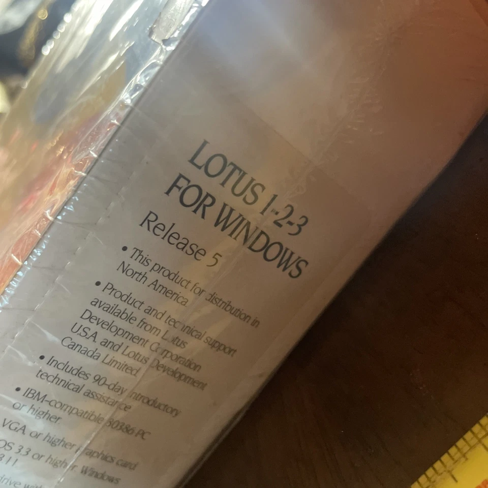 Caja dañada sellada Lotus 1-2-3 versión cuatro software hoja de cálculo actualización Windows Foto 4 de 4