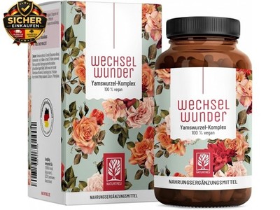   WECHSELWUNDER - 500mg Yamswurzel mit 340mg Rotklee, Baldrian, Eisen, Vitamin 