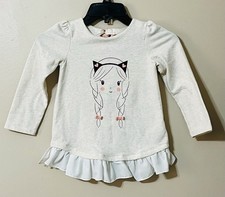 EUC Savannah Cream Girls Long Sleeve Shirt Top 4T