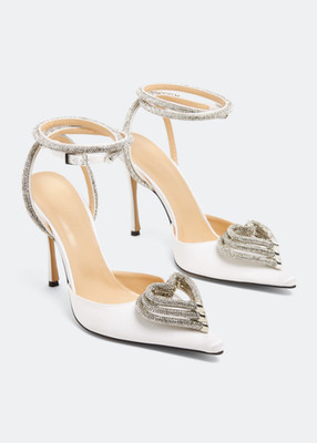 Mach & Mach Damen Triple Heart Heels Weiß Größe EU 37,5 UVP 1065£