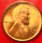 1947-S Lincoln Wheat Cent Penny GEM RD BU From an Original Bank Roll