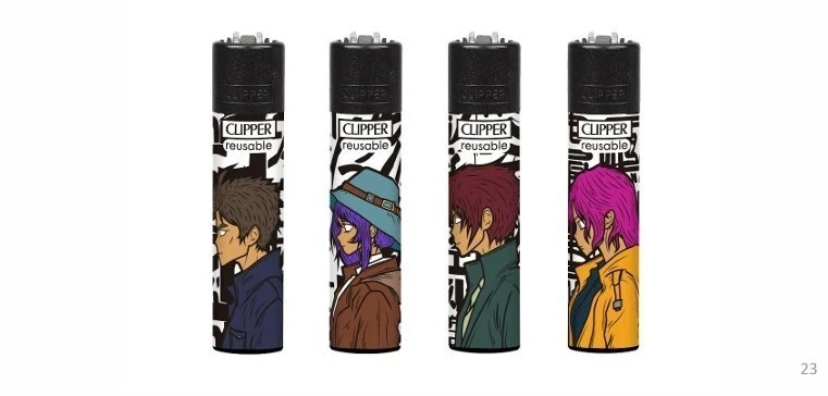 Clipper  4 x Style Refillable Lighters  collectable set of 4+ bonus - Picture 1 of 2