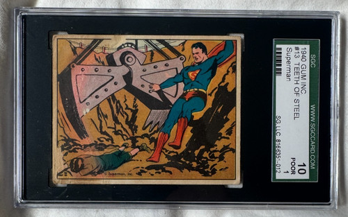 1940 Gum Inc Superman #13 Teeth Of Steel — SGC 1