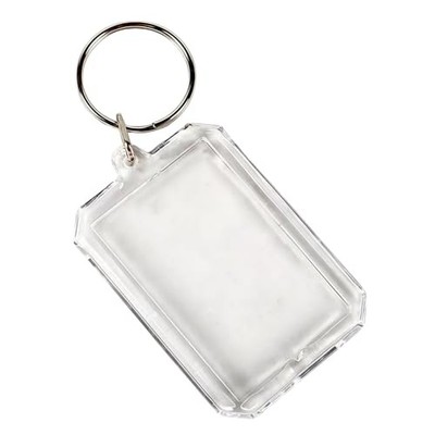 Transparent Acrylic Keychain Frame - Double-Sided Photo Insert Keyring,