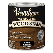 VARATHANE 211730H Wood Stain,Dark Walnut,Translucent,1 qt. 1TBG7