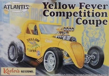 YELLOW FEAVER COMPETITION DRAG COUPE ATLANTIS 1:25 PLASTIC MODEL CAR KIT 