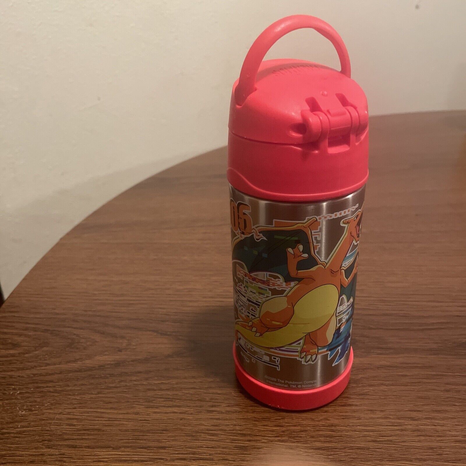 2 Kids Pokémon Water Bottles - Thermos Brand Pikachu Charizard