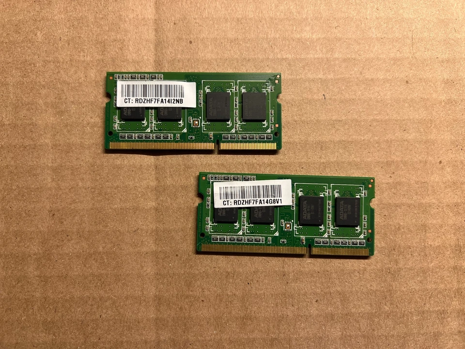 ADATA 8GB 2X4GB MEMORY RAM AM1L16BC4R1-B1MS 1Rx8 PC3L-128000S-11  ZZ5-3(17) - Image 2 of 2