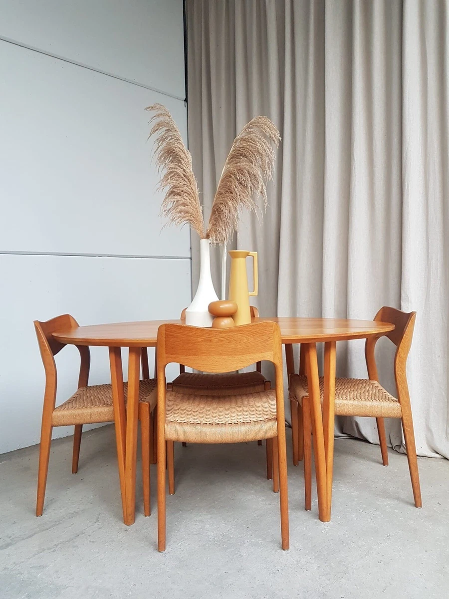 Mid century danish dining table and chairs deals
