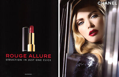 2009 Chanel makeup lips red lipstick le rouge allure 2-page MAGAZINE AD