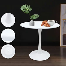 Mid-Century White Round Top Dining Table - Modern Tulip 31.5" Dining Room Table