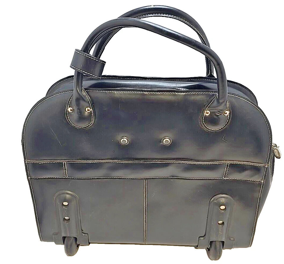 Maletín de mano McKlein EE. UU. de cuero con bordes para computadora portátil Foto 2 de 4