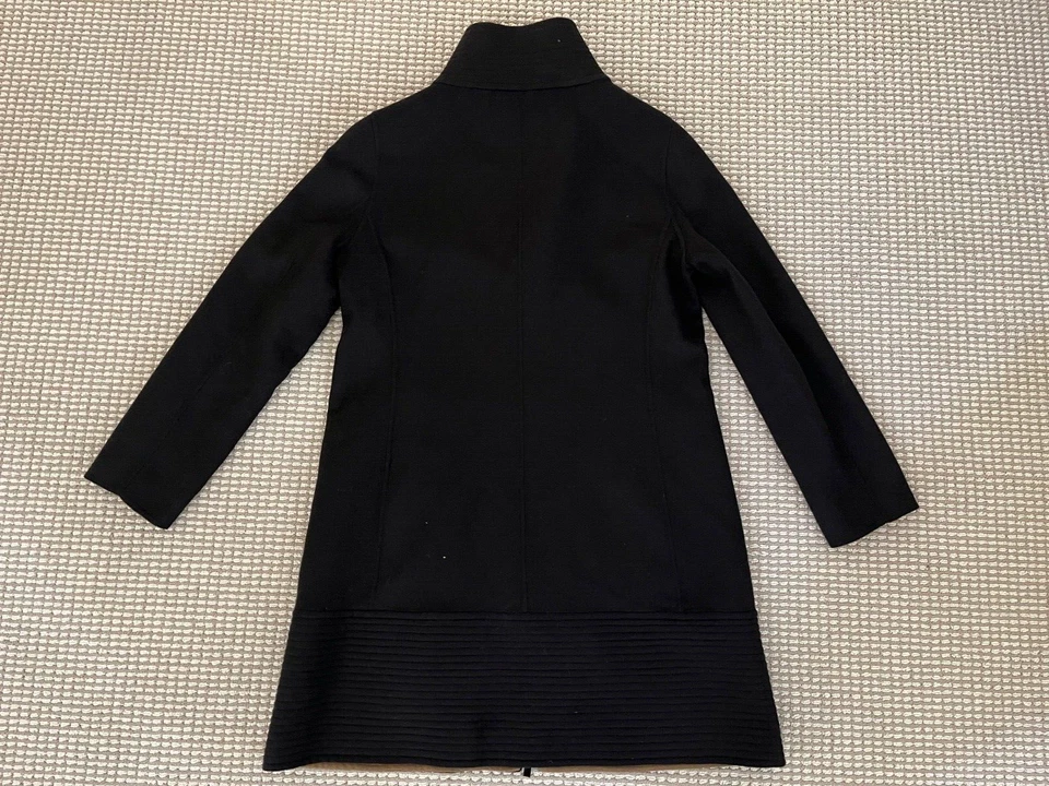 Chaqueta Abrigo Eccoci Negra Lana Guisante Talla 14 Foto 4 de 4