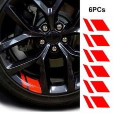 New 6x Reflective Car Wheel Rim Vinyl Decal Stripes Stickers Accessories For