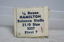 HAMILTON BALANCE STAFF 3227,  21/0 SIZE PIVOT 7 55