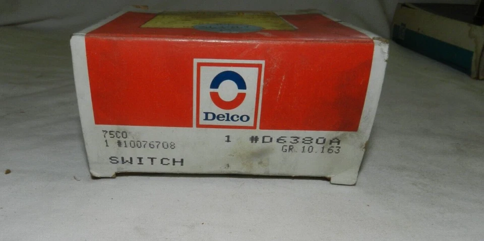 Interruptor limpiaparabrisas Chevy Beretta 1987-90 NOS DELCO #10076708 D6380A Foto 3 de 4