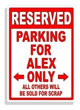 Personalized Parking Sign Wall Decal Metal Sign No Parking Customized Alex