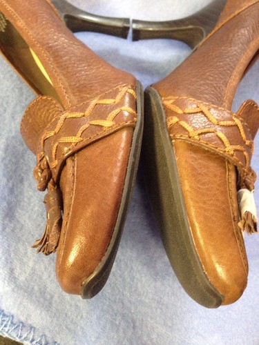 Nine & Co Brown Heels Leather Upper Size 7 M New No Box - Picture 7 of 11