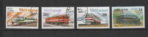  Vietnam du Sud train locomotive 4 timbres oblitérés /TR7968 - Photo 1/1