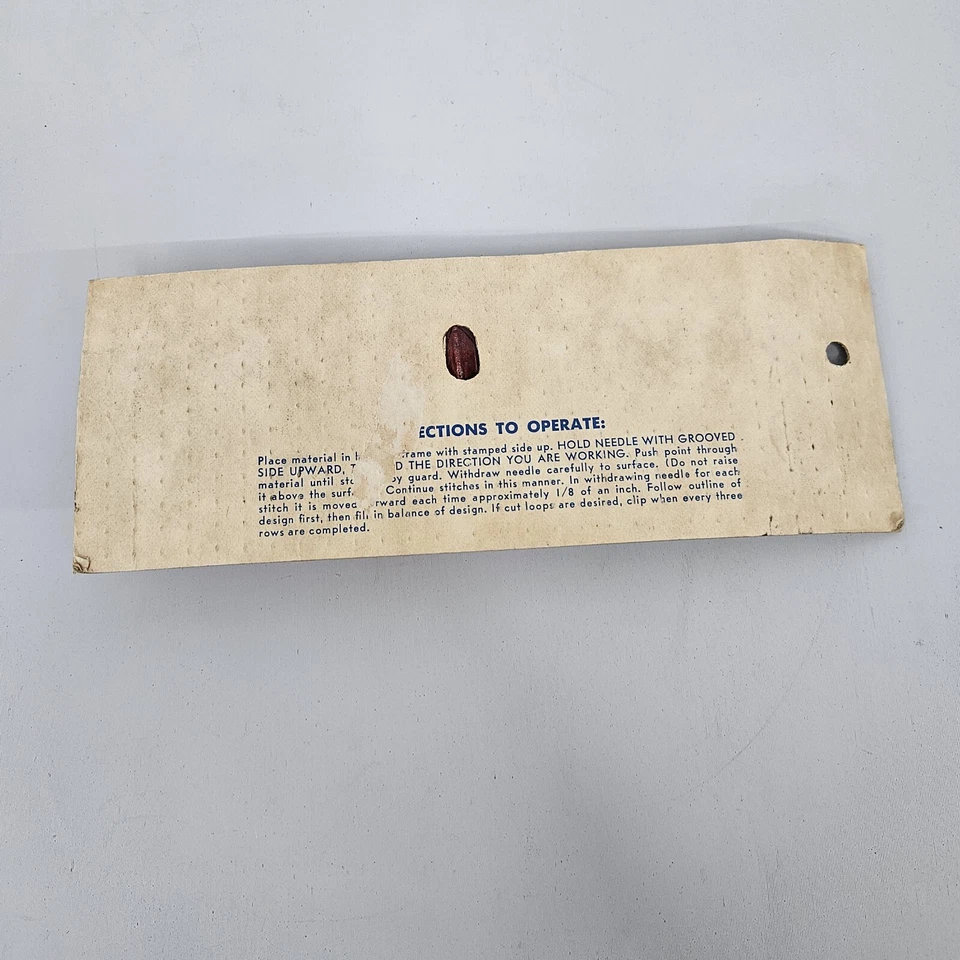 Alfombra pesada vintage Boye aguja perforadora #7420 - nuevo stock antiguo Foto 4 de 4