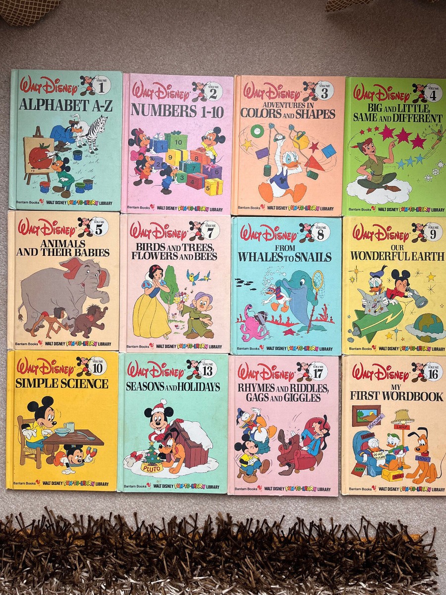Walt Disney Fun-to-Learn Library Books 1-5, 7-10, 13,16,17 Bantam