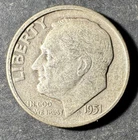 1951-D Roosevelt Dime (Circulated) - (#1065) Very Fine Condition