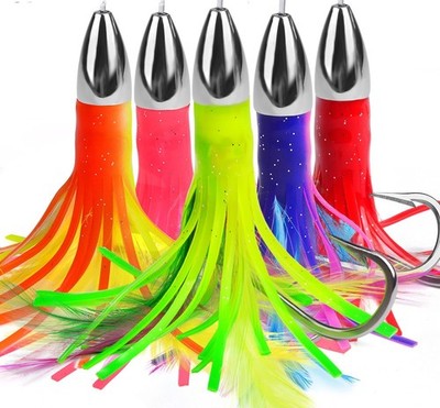 3Pcs Octopus Squid Skirts 15cm/48g for Marlin Tuna Dolphin Big Game Saltwater