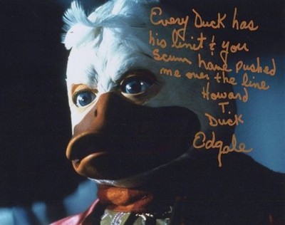 Ed Gale In Person signed 10'' x 8'' Foto + RARE Zitat !!! - Howard The Duck