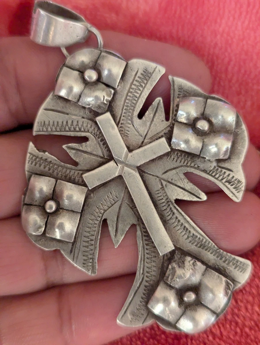 Ethiopian Cross Pendant Necklace - Silver Plated Brass Chain, Cultural Jewelry Gift - View #12
