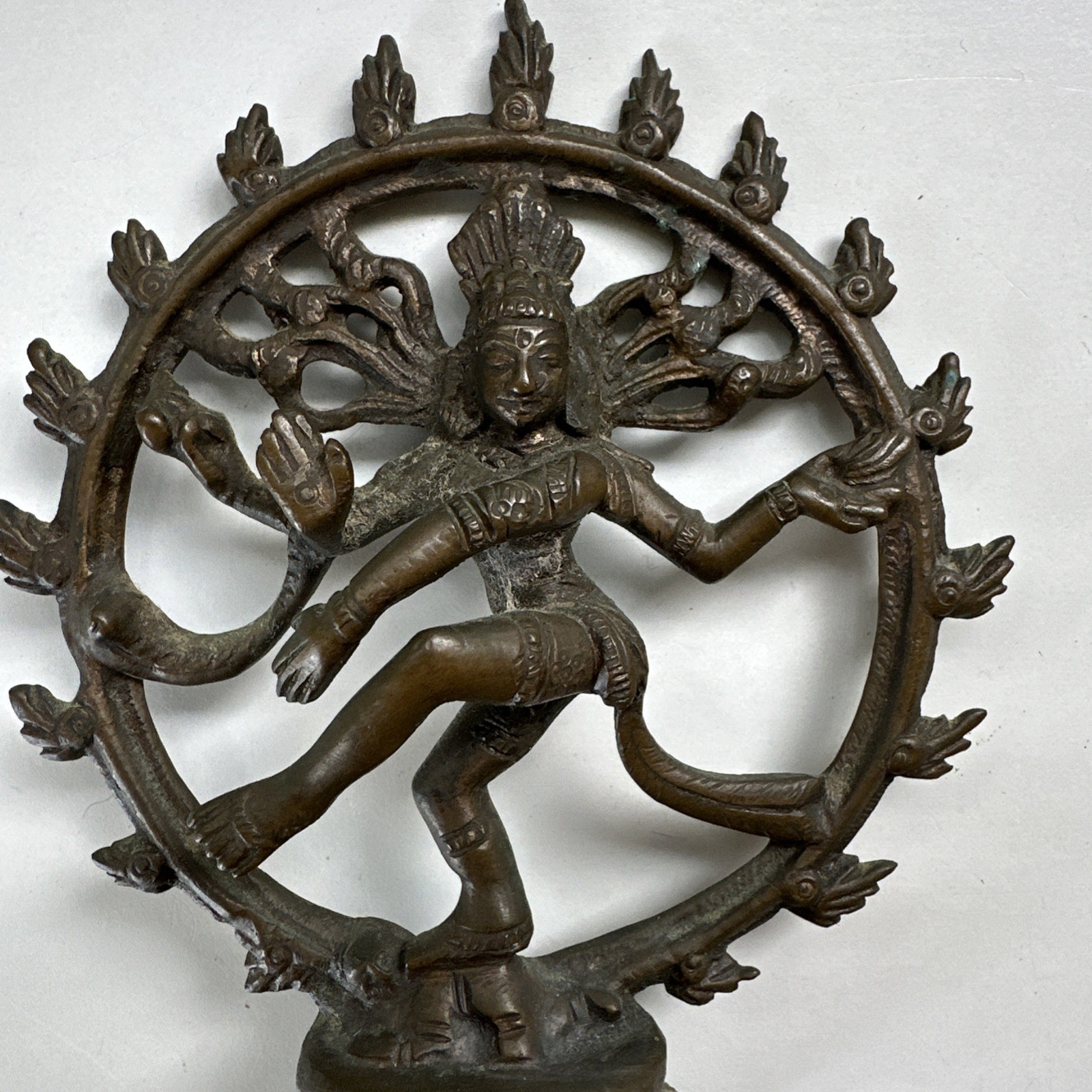 Vintage Shive God Figurine Nataraja Hindu Lord Of The Dance Statue Small 11cm 2
