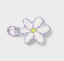 Heyday Apple AirPods Gen 3 Silicone Daisy Case w/Clip - Soft Purple - NEW