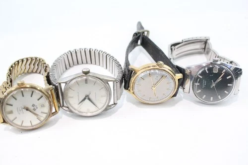 Vintage Mechanical Watches Rotary GT Timex Caravelle Working x 4