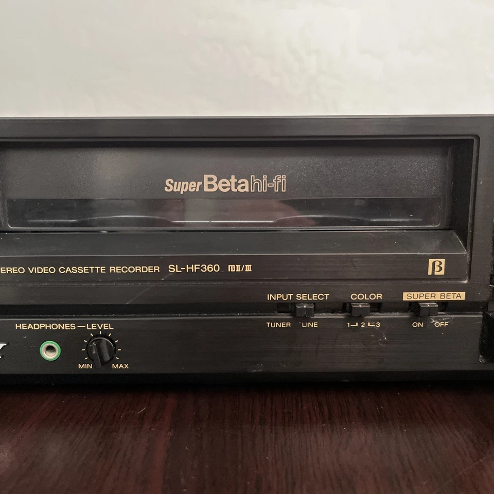 🤩 Sony SL-HF360 Super Beta HiFi Betamax II/III Reproductor Video Cassette Grabadora Foto 3 de 4