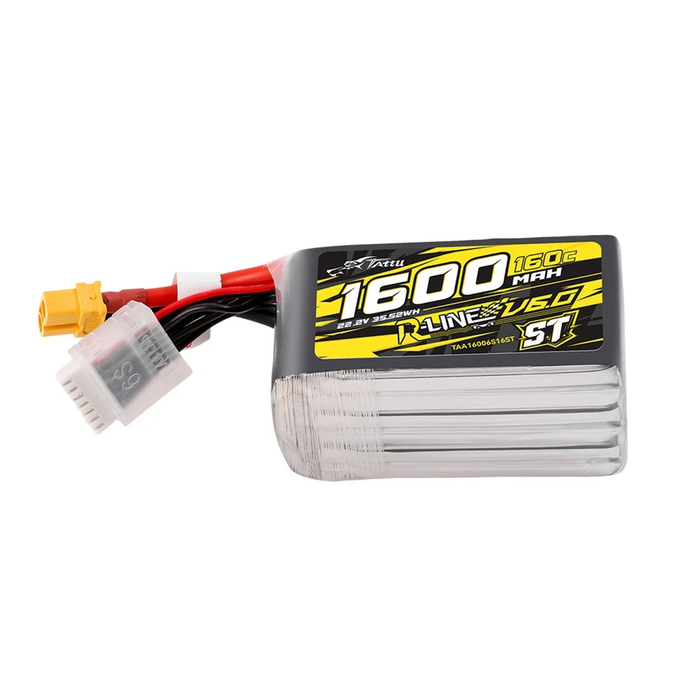 2X Tattu R-Line Version 6.0 1600mAh 160C 6S 22.2V ST Lipo Battery With XT60 Plug - Image 2 of 4