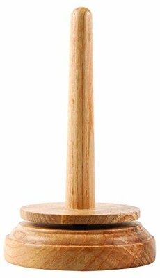 Classic Knit Wooden Thread & Yarn Holder - Spinning Craft Organizer For Knitting And Sewing Supplies